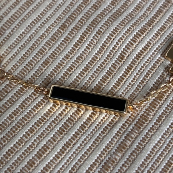 Tory Burch Gold Black Double T Logo Bracelet - Picture 7 of 9